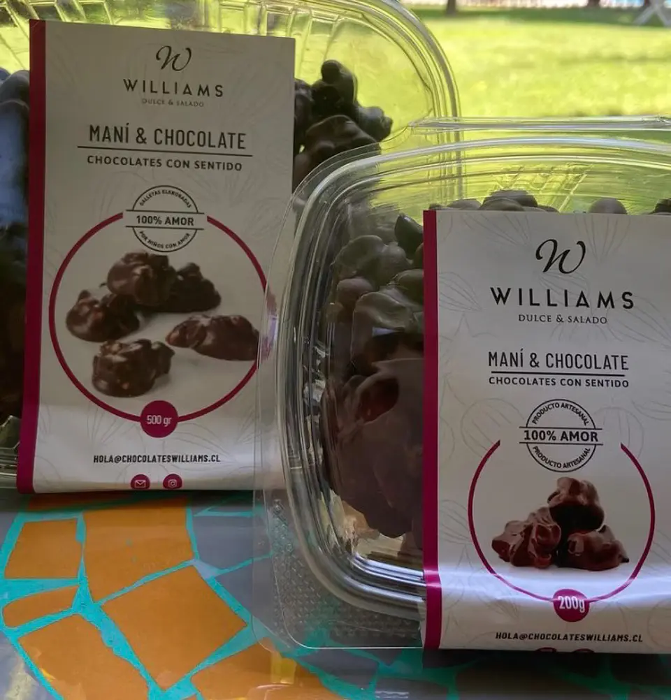 Maní Bañado Chocolate 200 g Chocolates Williams 2