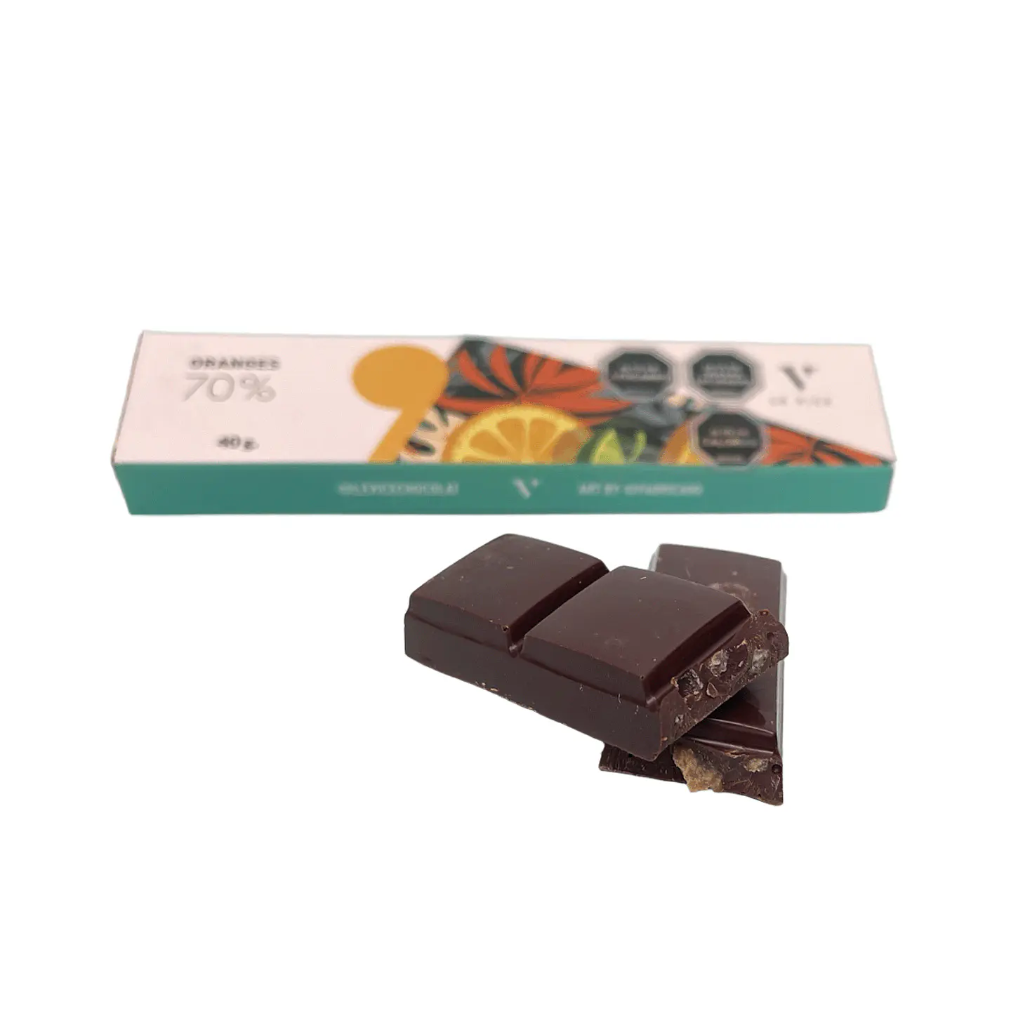 Barra Chocolate Naranja 40 g Le Vice 3