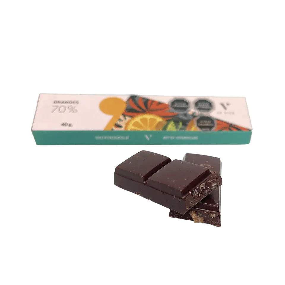 Barra Chocolate Naranja 40 g Le Vice 3