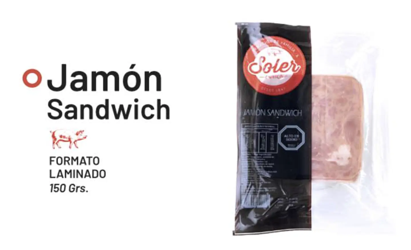 Jamón Sandwich 150 g Soler 2