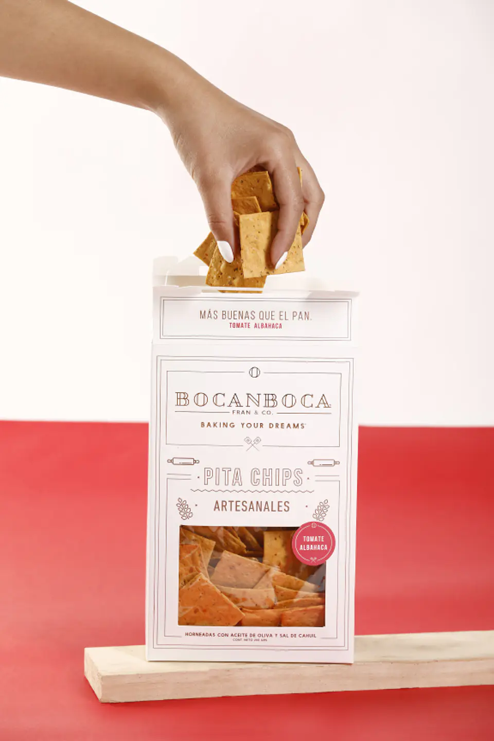 Pita Chips Tomate Albahaca 200 g Bocanboca 2