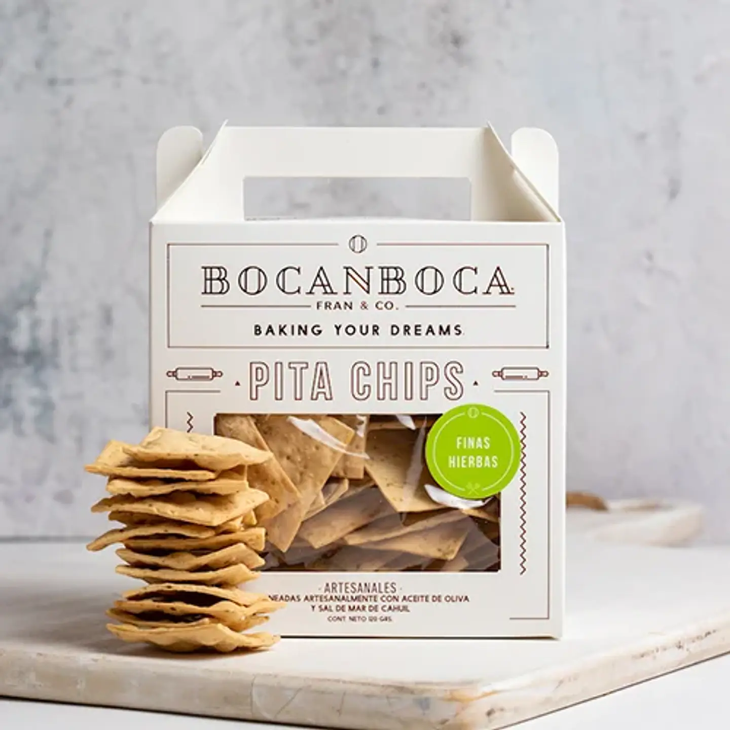Pita Chips Finas Hierbas 120 g Bocanboca 2