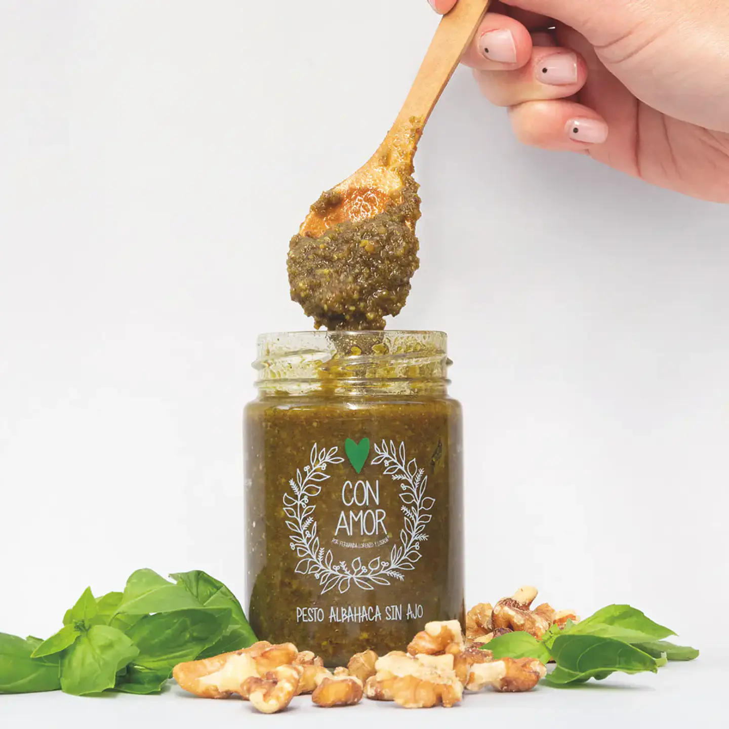 Pesto de Albahaca Sin Ajo Con Amor 1