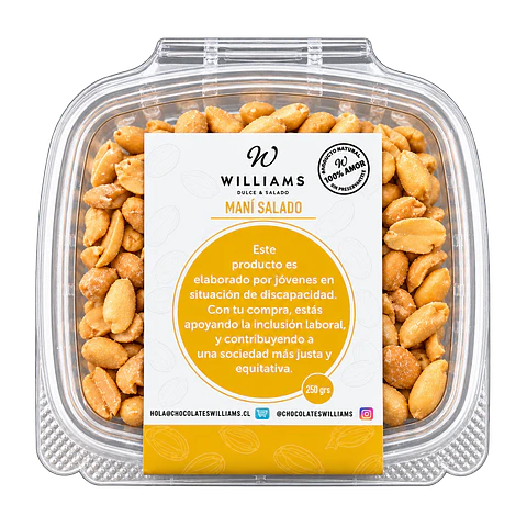 Maní Salado 250 g Chocolates Williams