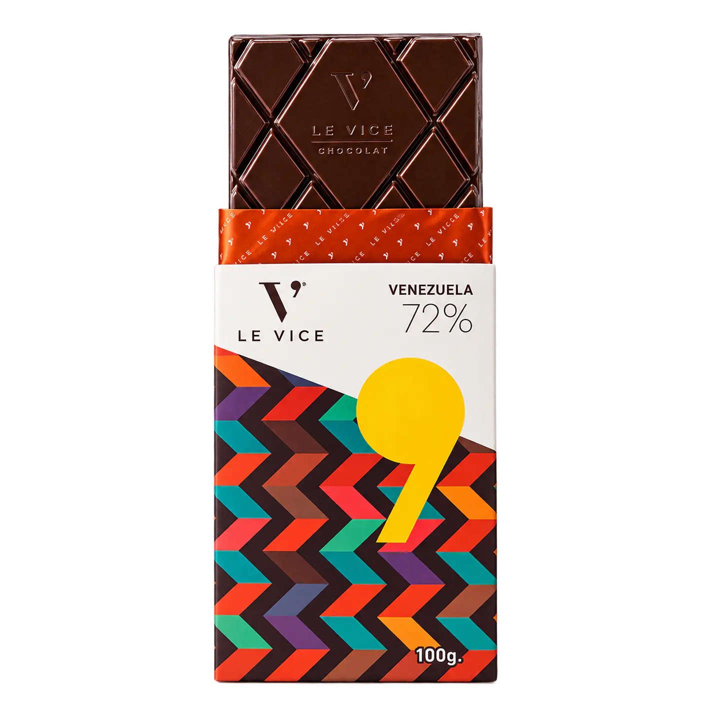 Tableta Chocolate Venezuela 100 g 72% Cacao Le Vice 1