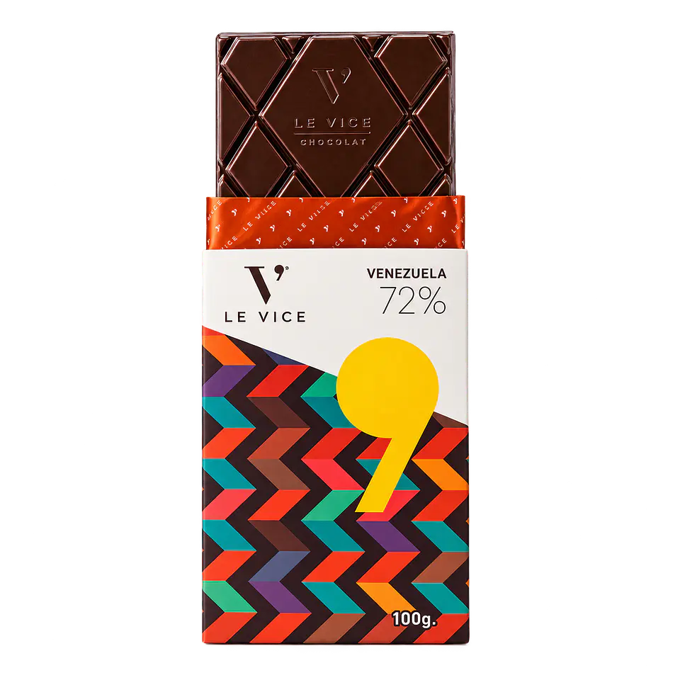 Tableta Chocolate Venezuela 100 g 72% Cacao Le Vice 1