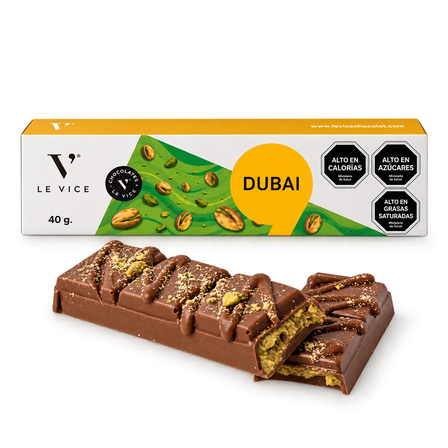 Barra Chocolate Dubai 40 g Le Vice 2
