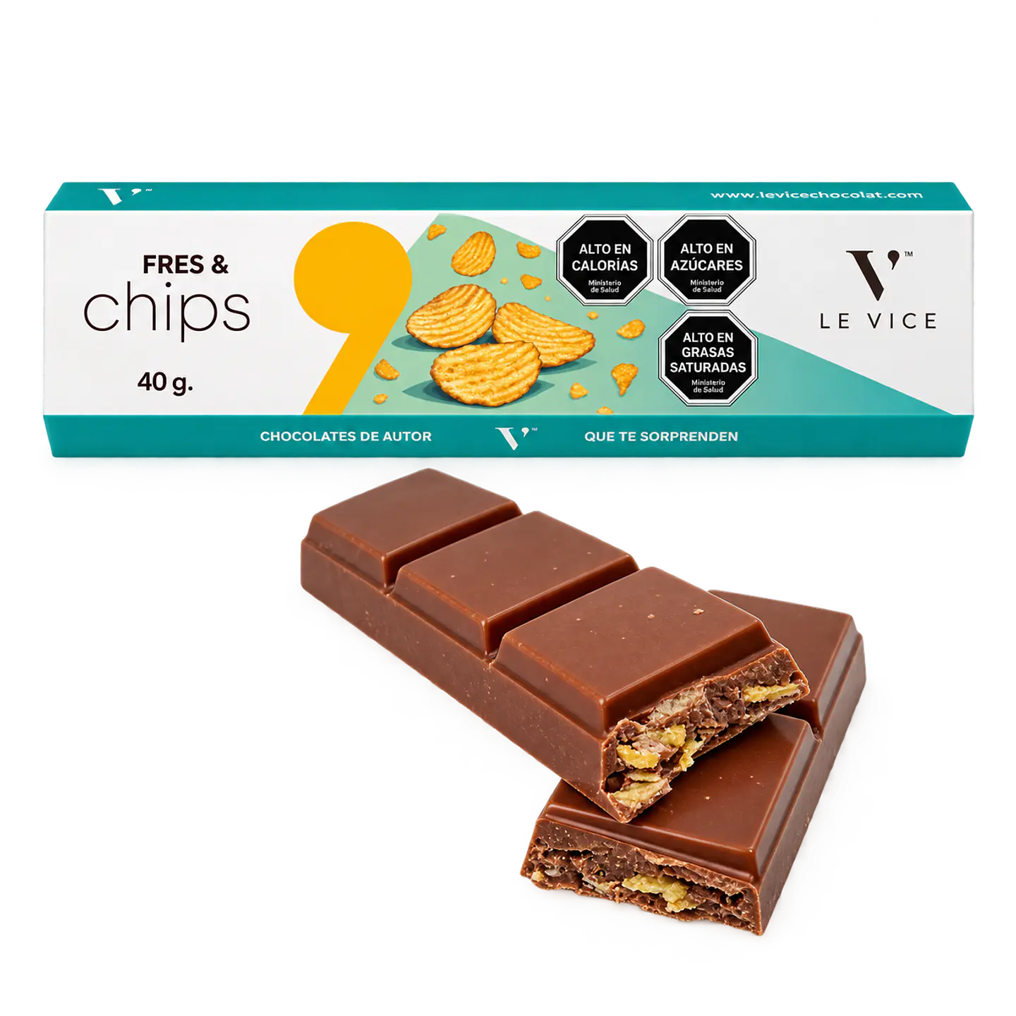 Barra Chocolate Fries & Chips 40 g Le Vice 2