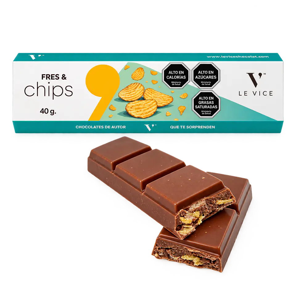 Barra Chocolate Fries & Chips 40 g Le Vice 2