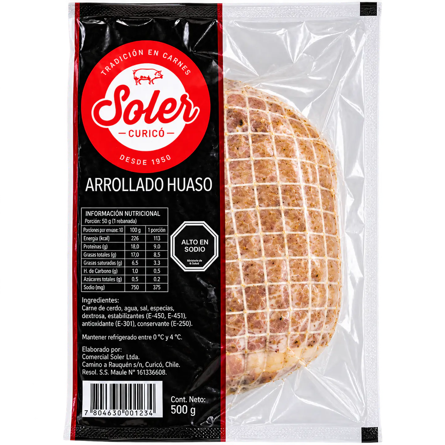 Arrollado Huaso 500 g Soler 1