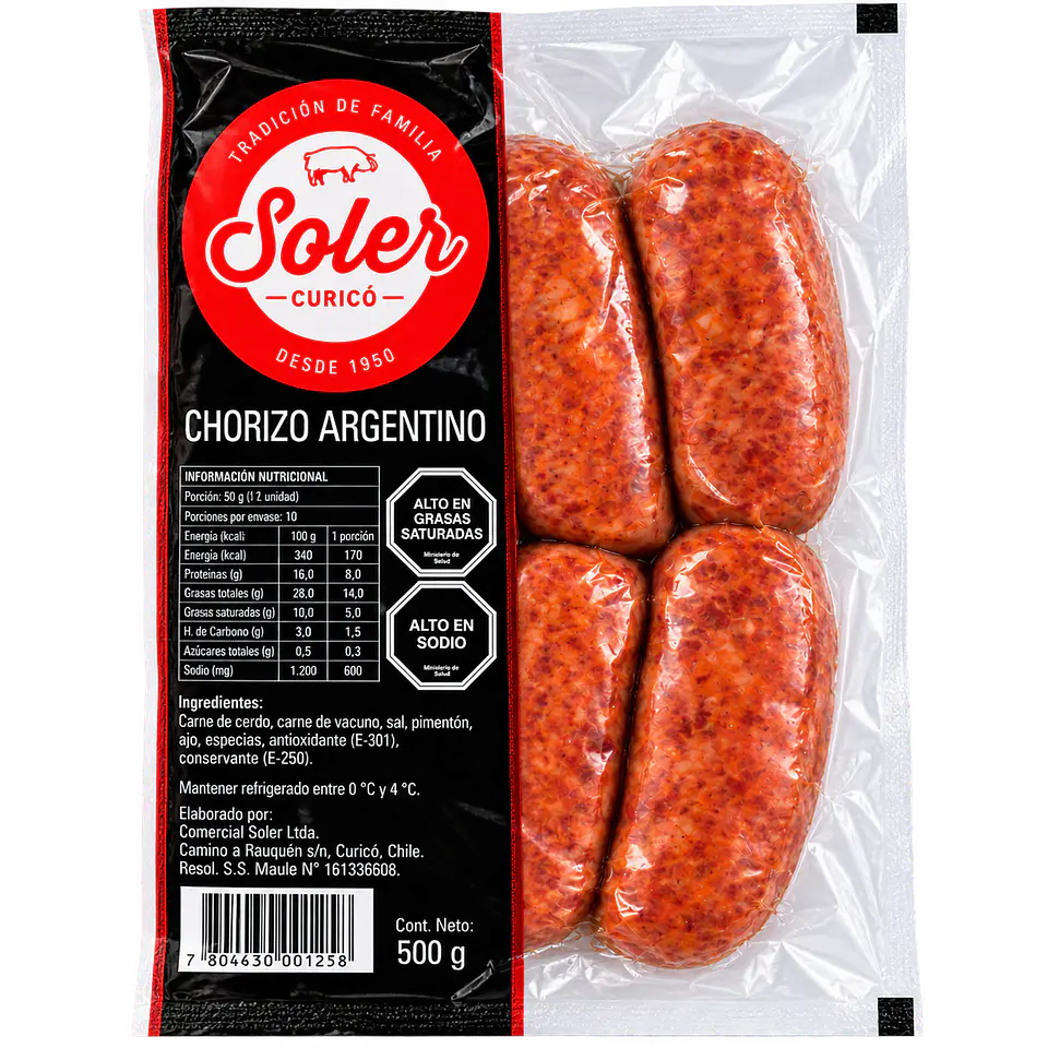 Chorizo Argentino 500 g Soler 1