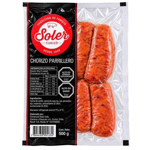 Chorizo Parrillero 500 g Soler