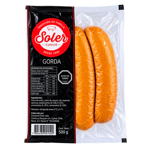 Gordas 500 g Soler
