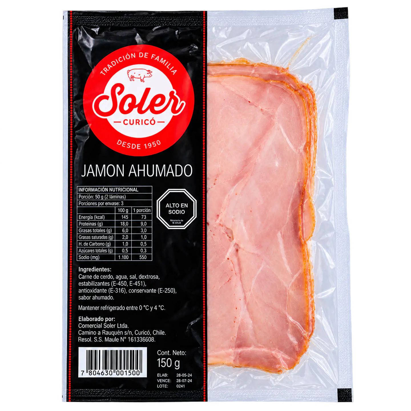 Jamón Ahumado 150 g Soler 1