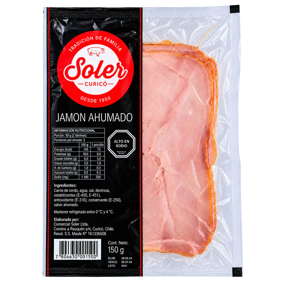 Jamón Ahumado 150 g Soler 1