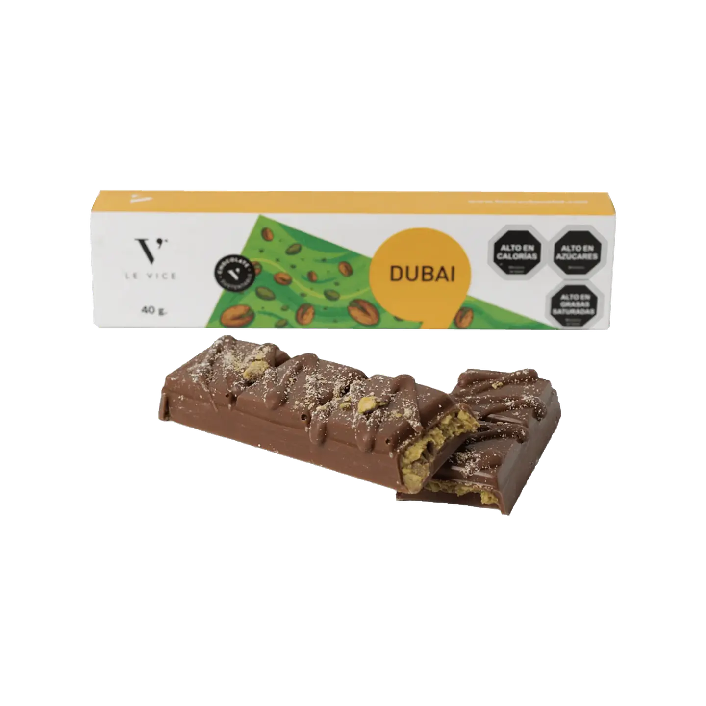 Barra Chocolate Dubai 40 g Le Vice 1