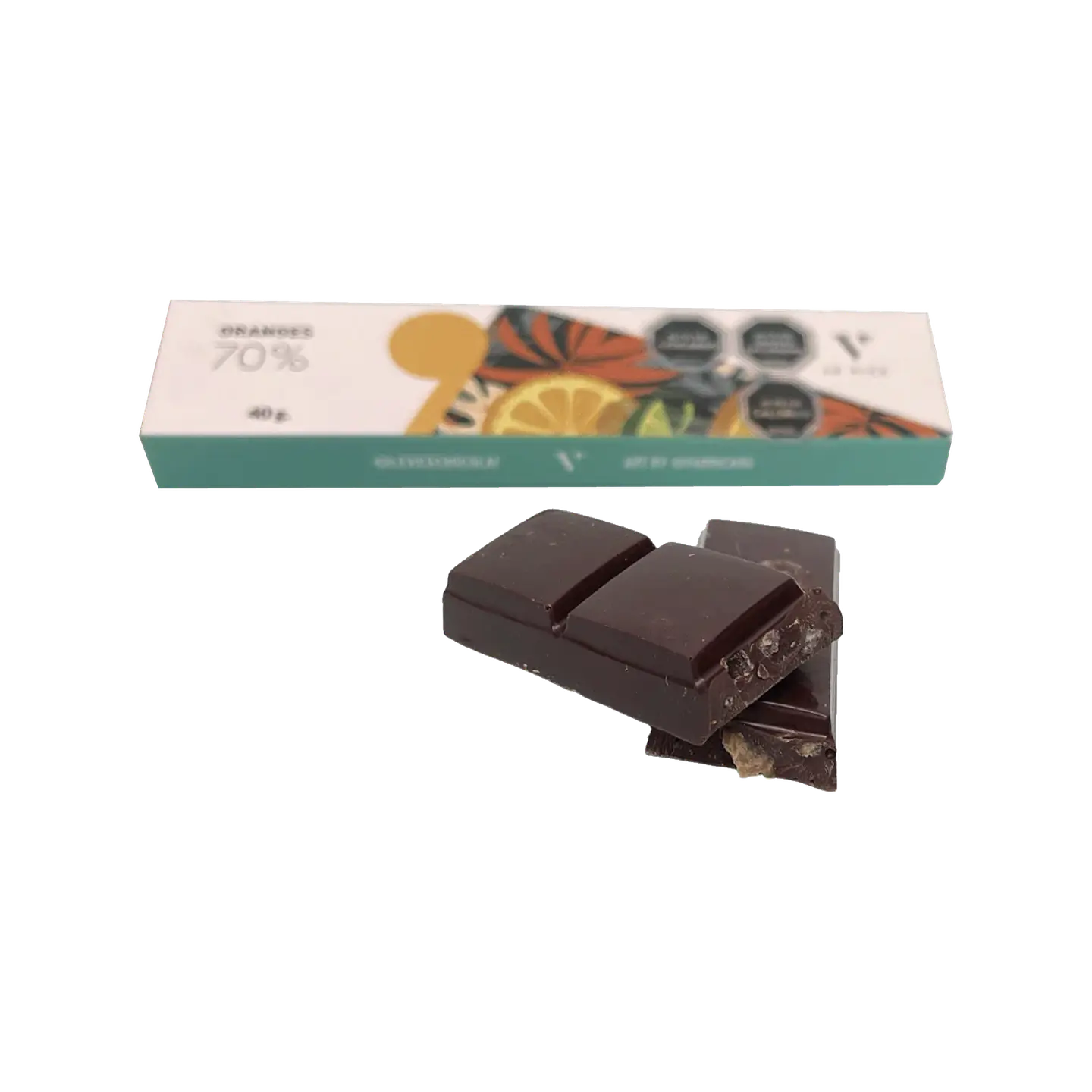 Barra Chocolate Naranja 40 g Le Vice 1