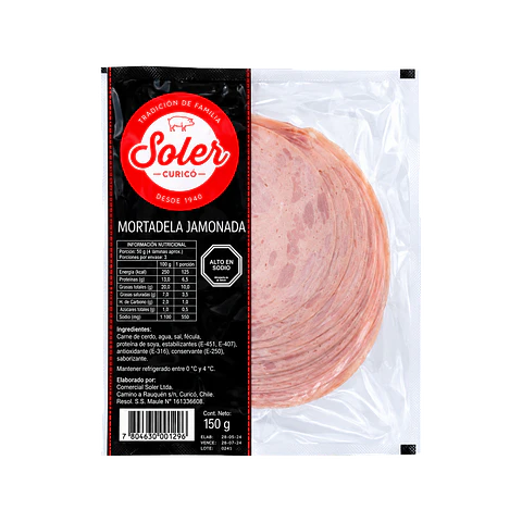 Mortadela Jamonada Laminada 150 g Soler