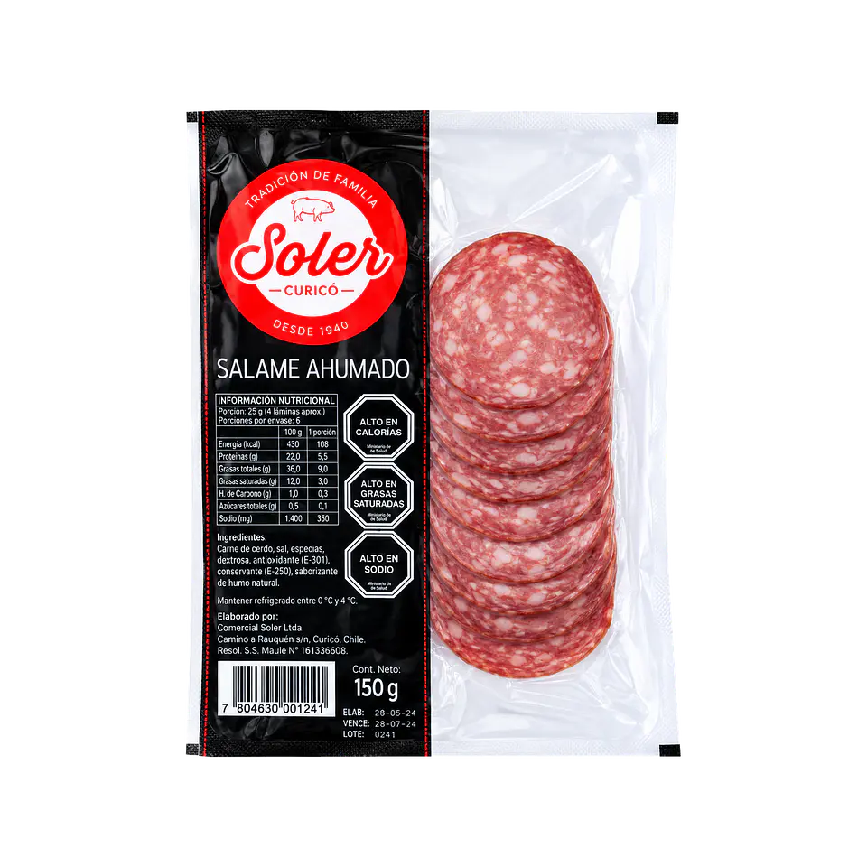 Salame Laminado 150 g Soler 1