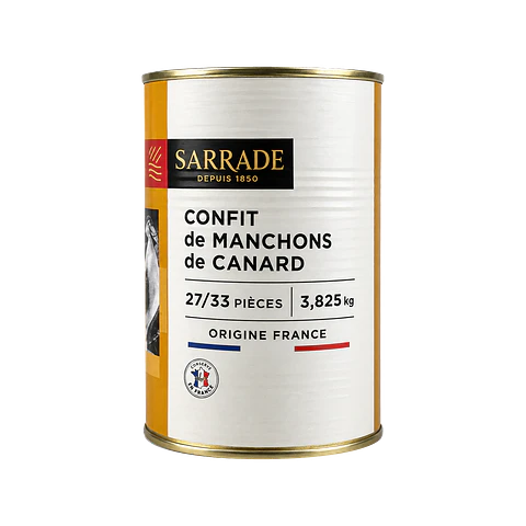 Confit de Manchons (alitas) de Canard 3,825 kg Sarrade