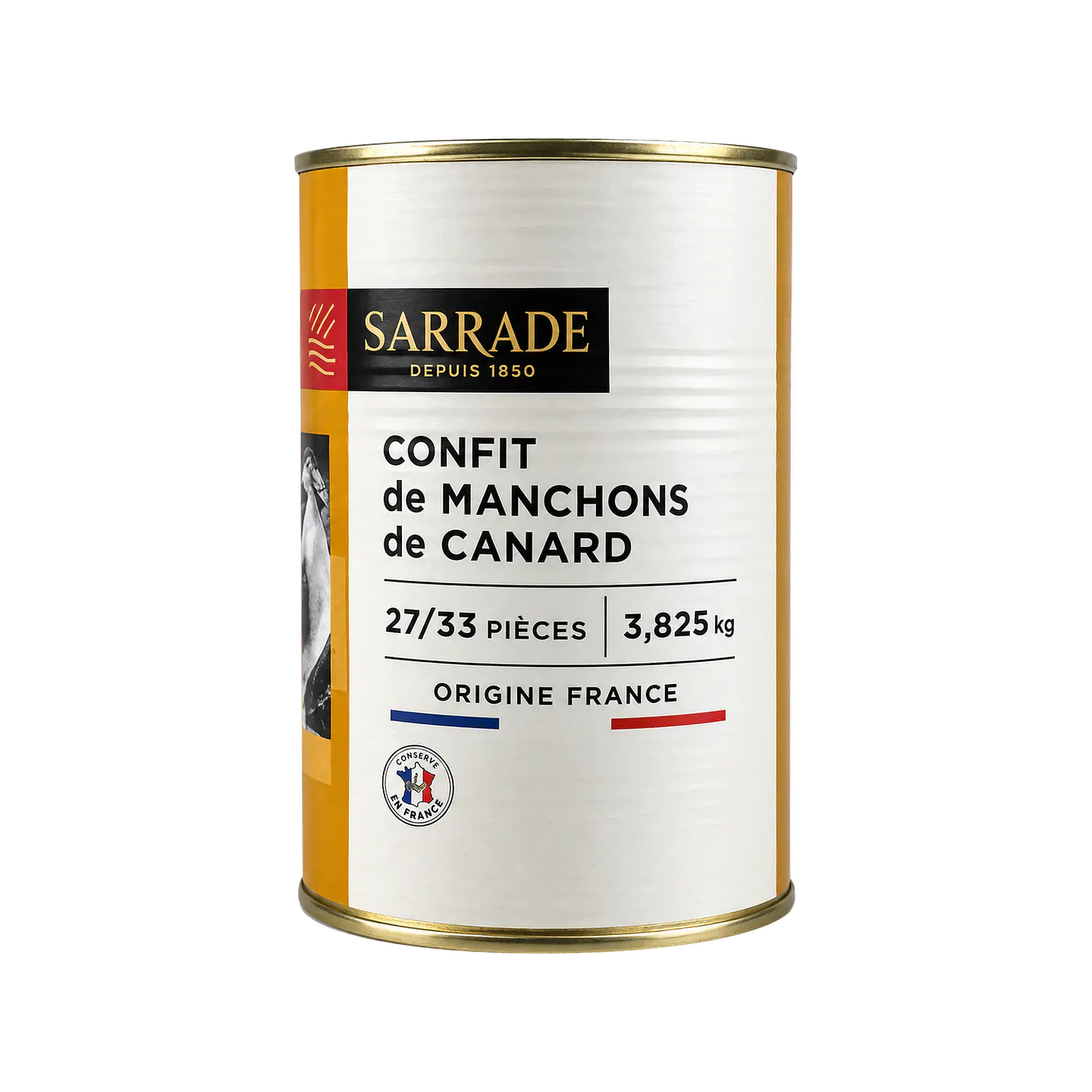 Confit de Manchons (alitas) de Canard 3,825 kg Sarrade 1