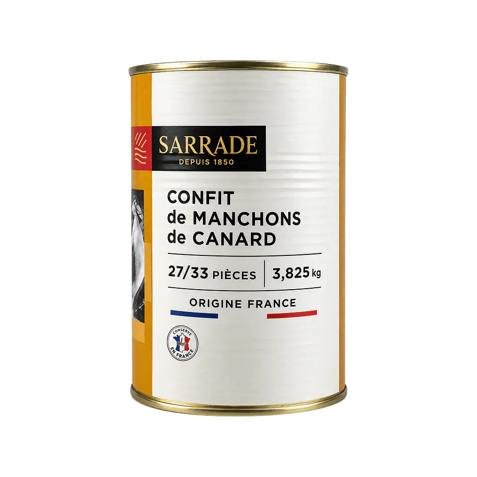 Confit de Manchons (alitas) de Canard 3,825 kg Sarrade 1