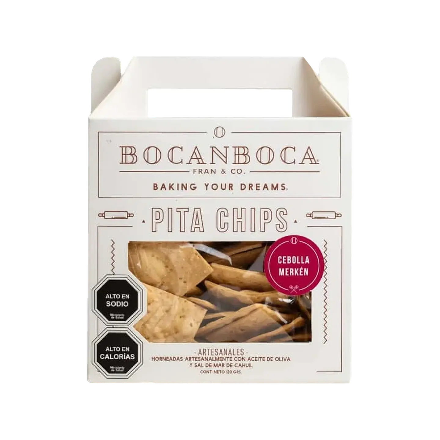 Pita Chips Cebolla Merken 120 g Bocanboca 1