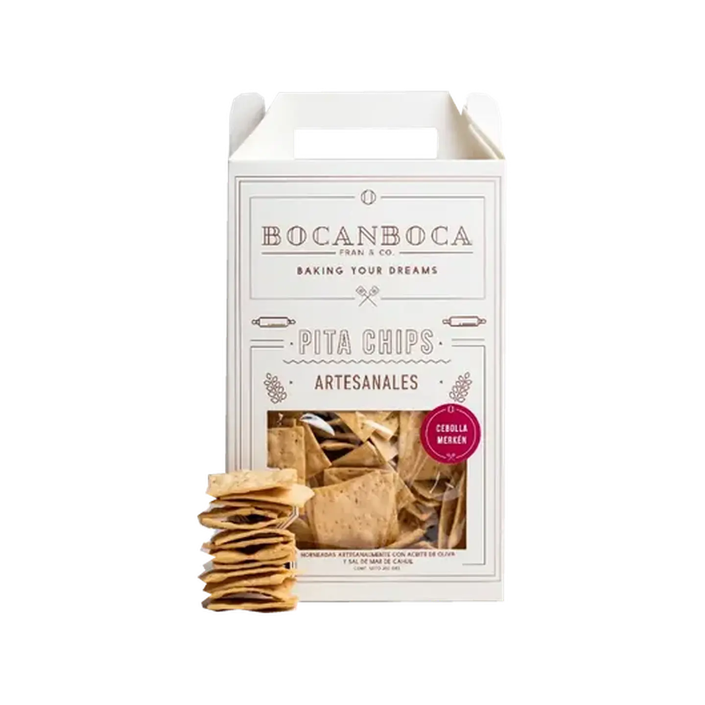 Pita Chips Cebolla Merken 200 g Bocanboca 1