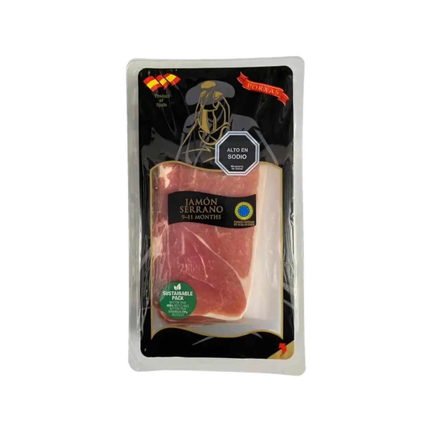 Jamón Serrano 500 g Laminado Porxas 1