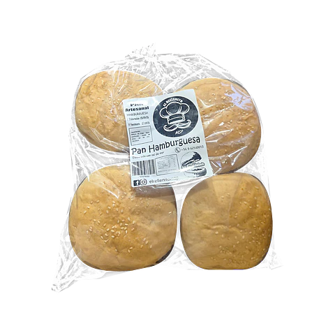 Pan Artesanal Hamburguesa 8 un El Rellenito