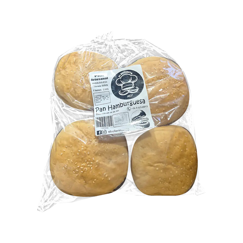 Pan Artesanal Hamburguesa 8 un El Rellenito 1