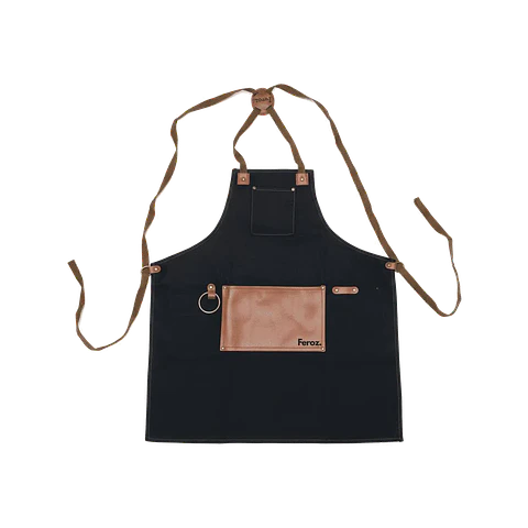 Pechera Parrillera Criolla Negra Ajustable Feroz
