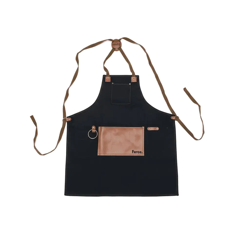 Pechera Parrillera Criolla Negra Ajustable Feroz 1
