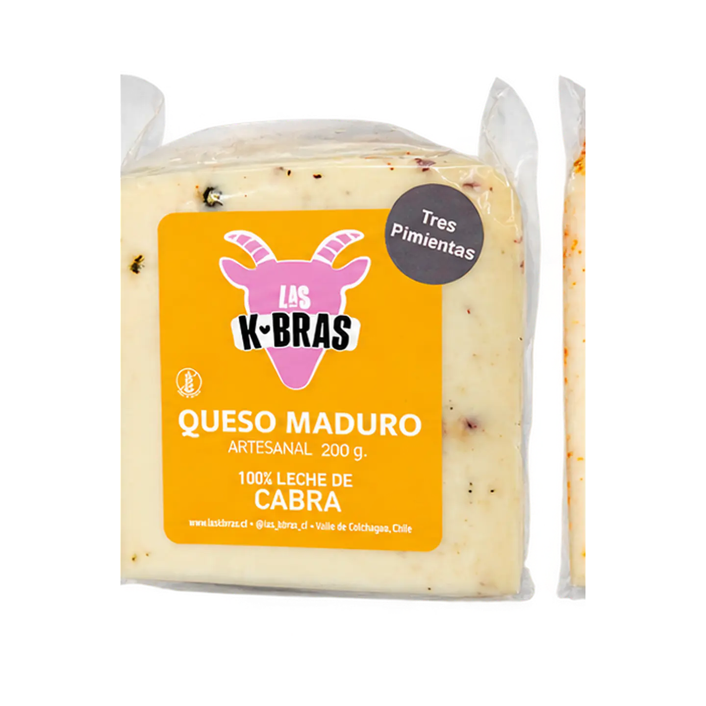 Queso Maduro Tres Pimientas de Cabra 200 g Las Kbras 1