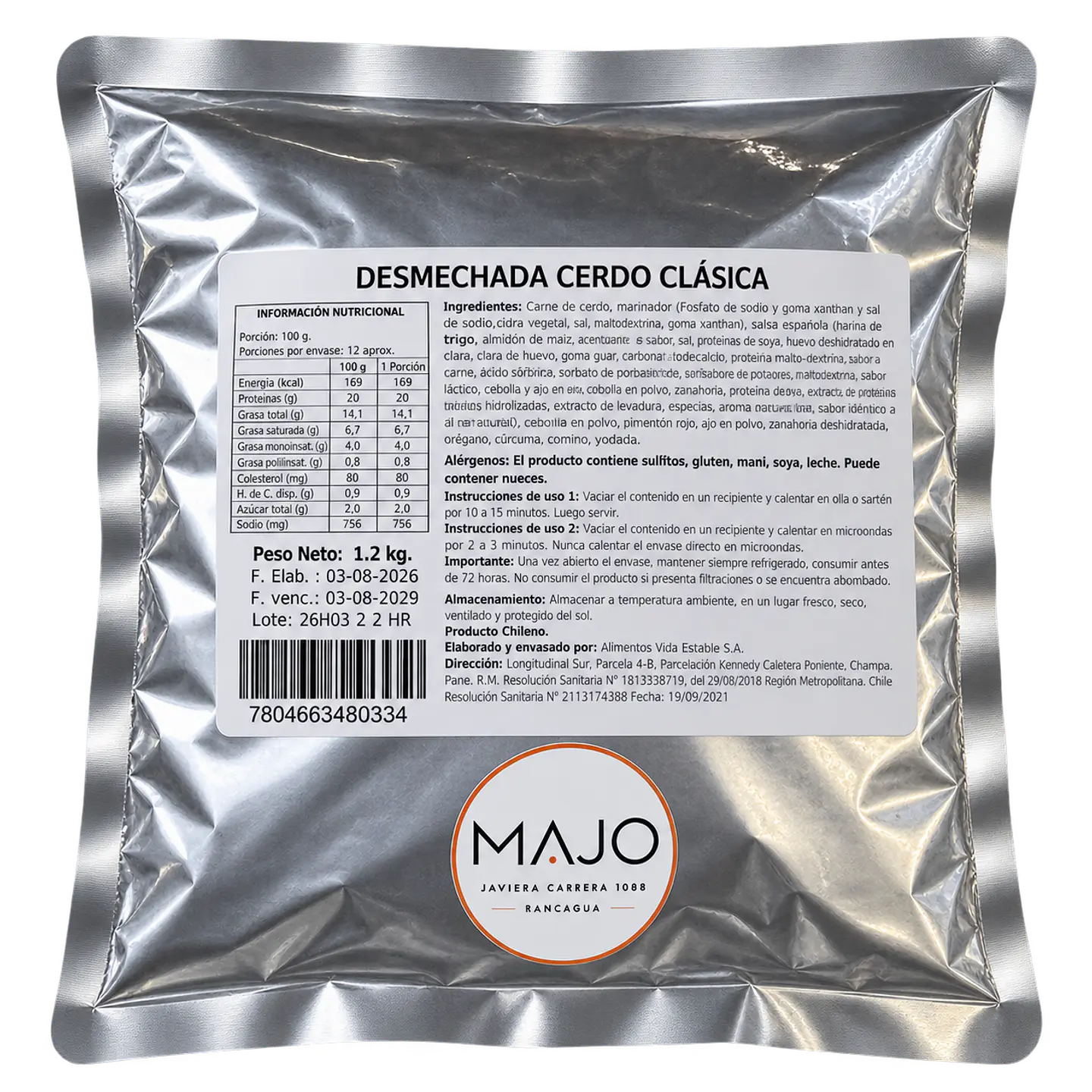 Mechada Cerdo Plain 1,2 kg BePouch 2