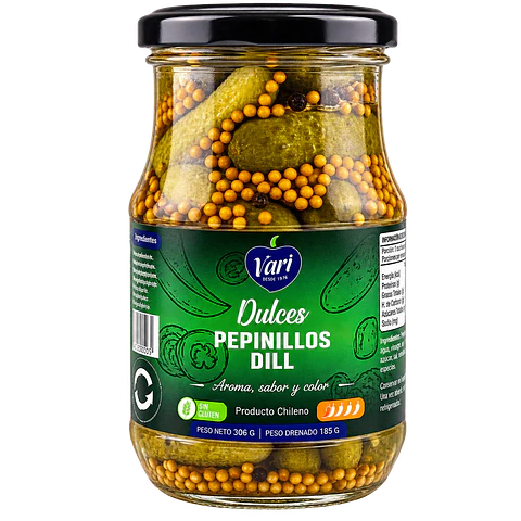 Pepinillos Dulces Dill 300 g VARI