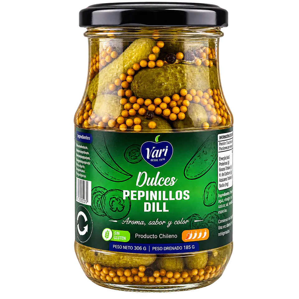 Pepinillos Dulces Dill 300 g VARI 1