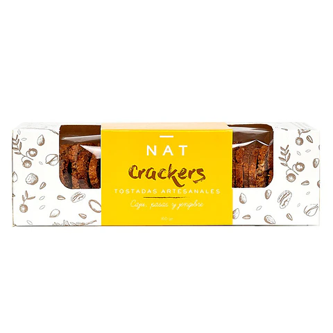 Tostadas de cajú y pasas 160 g Nat Crackers