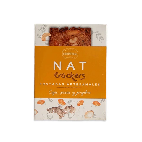 Tostadas de cajú y pasas 80 g Nat Crackers