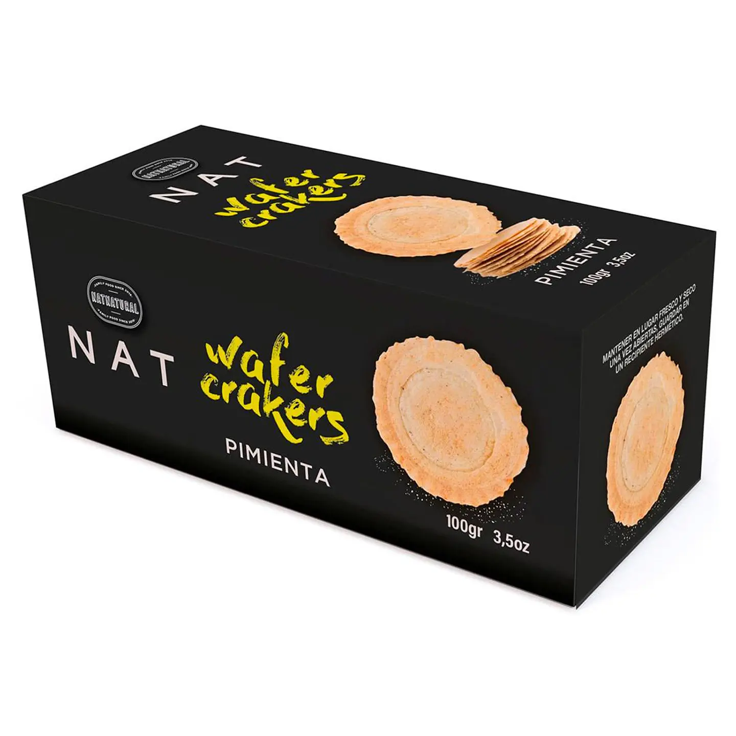 Wafer crackers de pimienta 100 g Nat Crackers 1