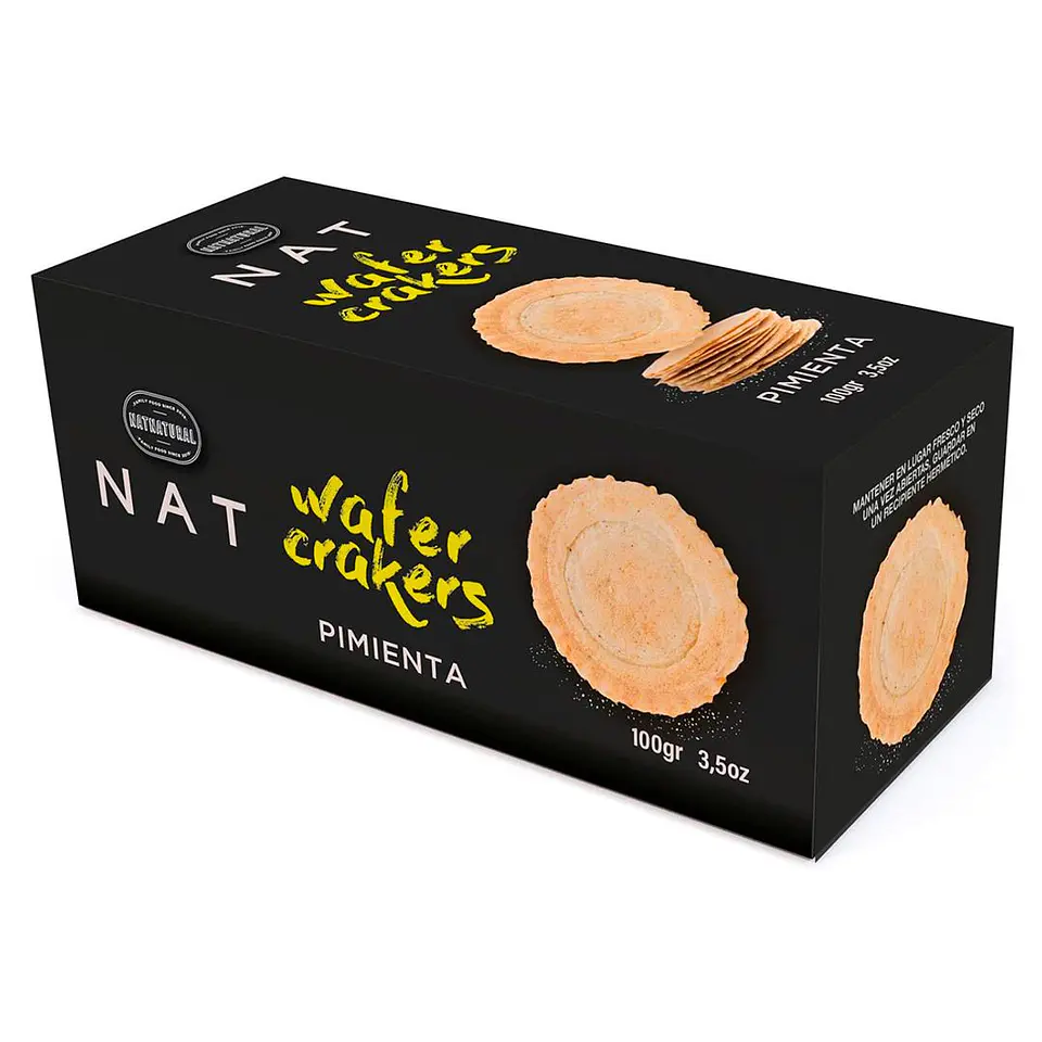 Wafer crackers de pimienta 100 g Nat Crackers 1