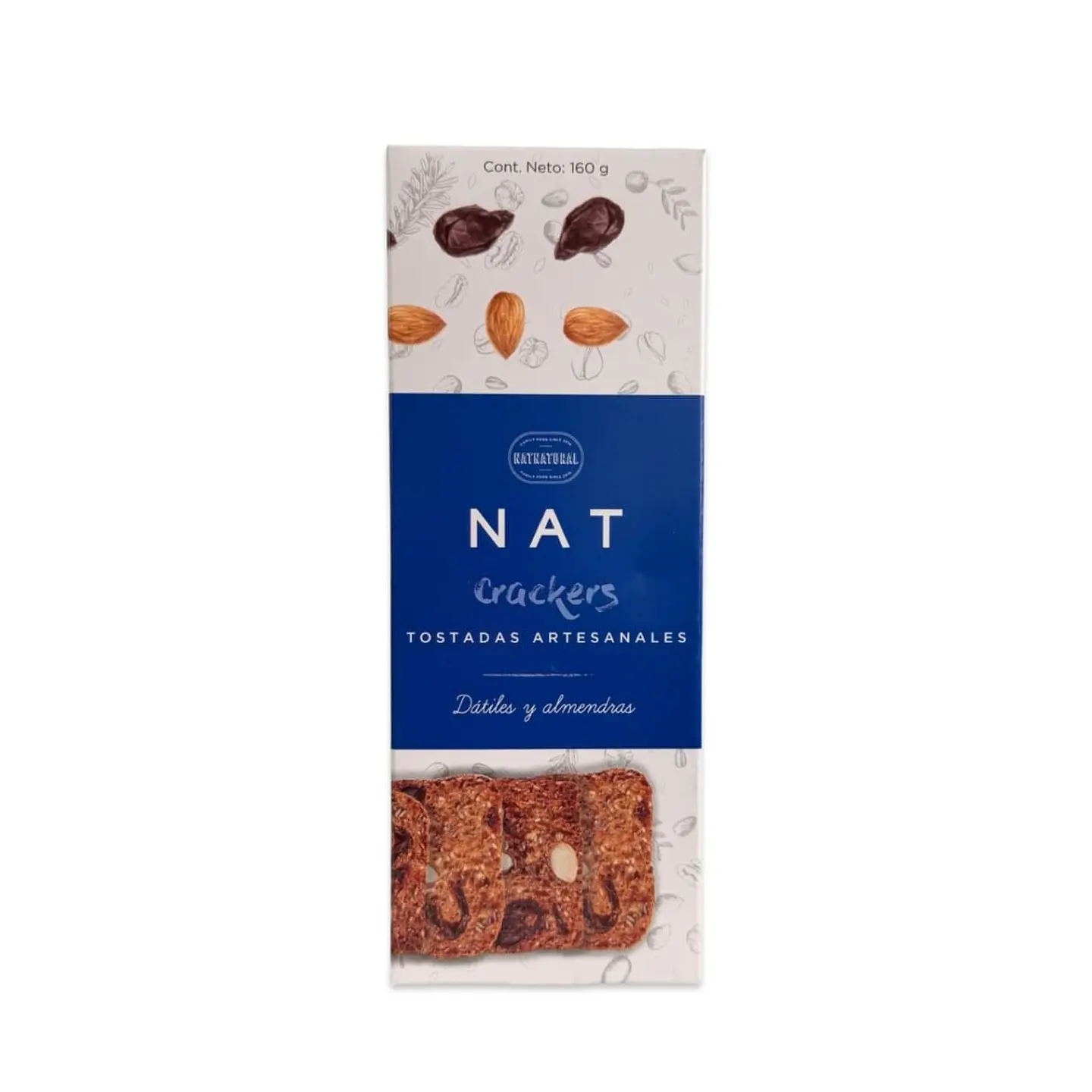Tostadas de dátiles y almendras 160 g Nat Crackers 1