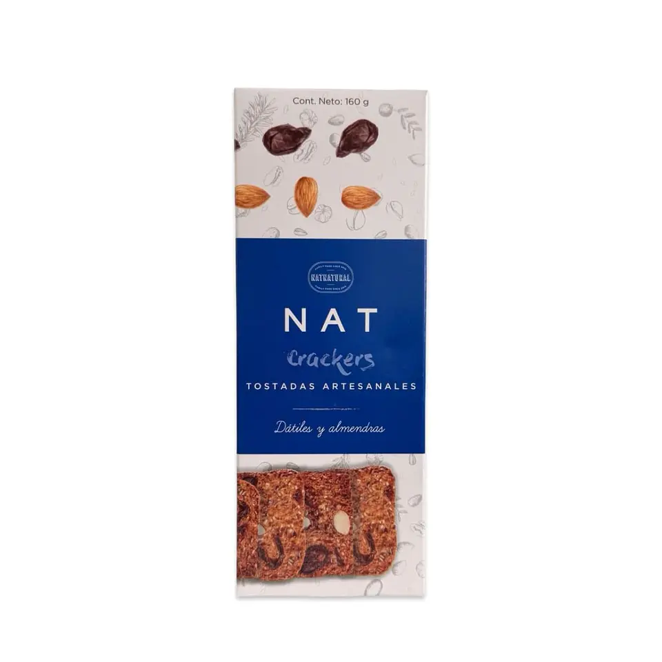 Tostadas de dátiles y almendras 160 g Nat Crackers 1