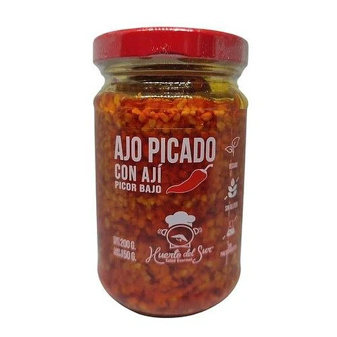 Ajo picado con ají 200 g Huerto del Sur