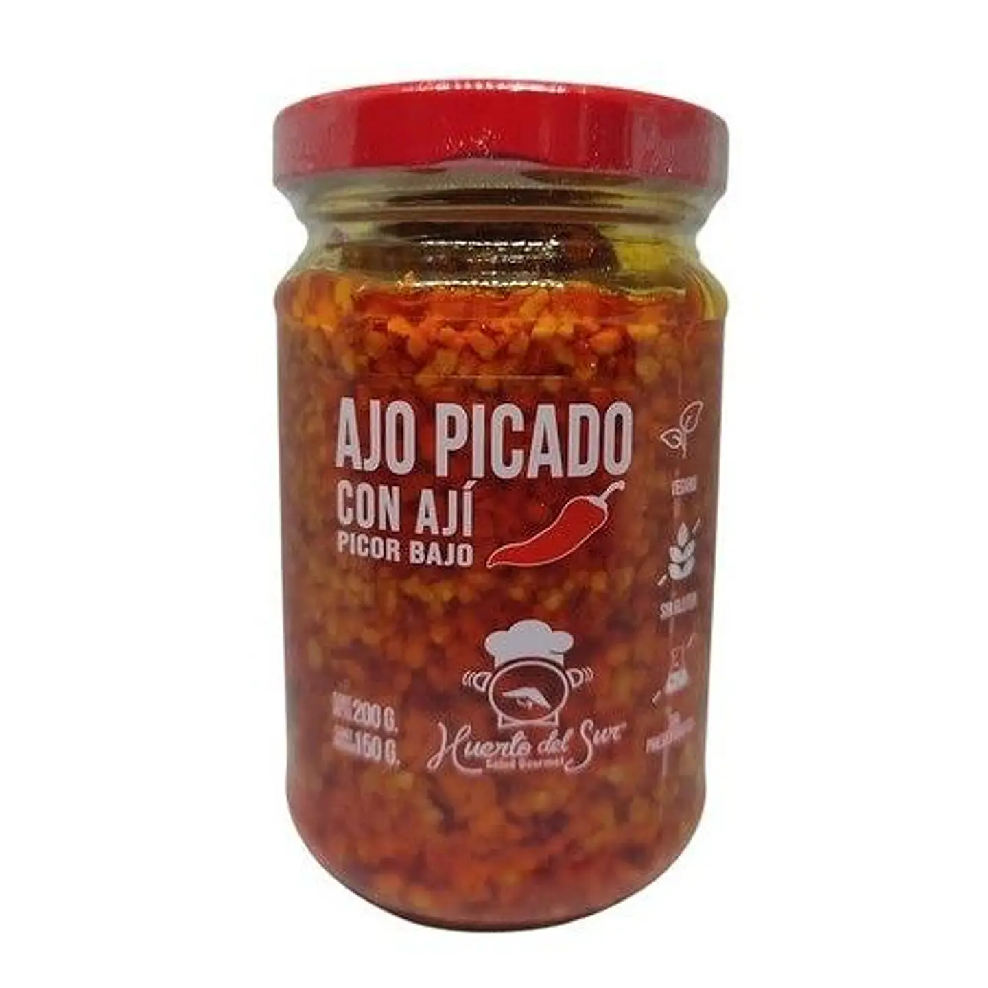 Ajo picado con ají 200 g Huerto del Sur 1