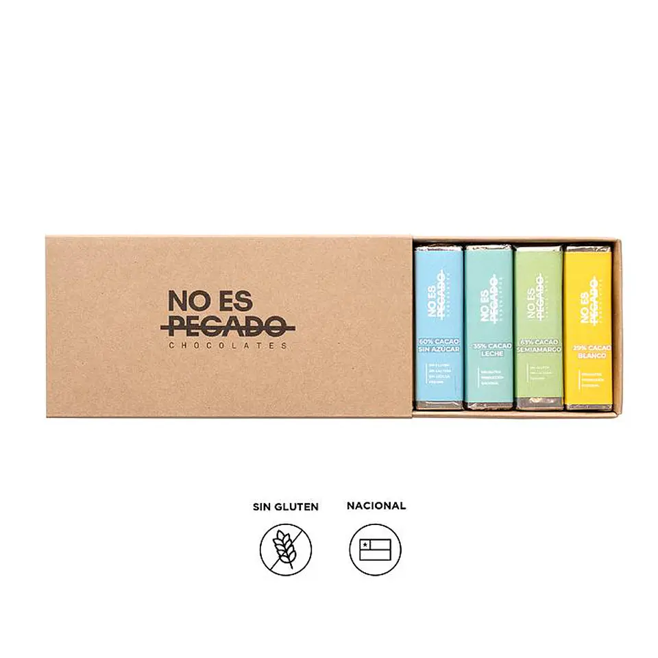 Caja de 7 barritas de chocolates mix variedades 154 gr No es Pecado | Majo 3