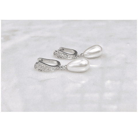 Aros plata, circones y perlas 