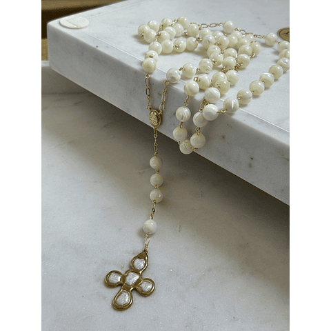 Rosario XL de nacar para novia