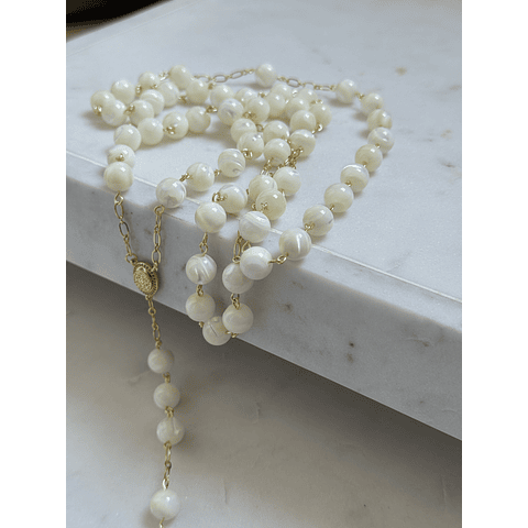 Rosario XL de nacar para novia