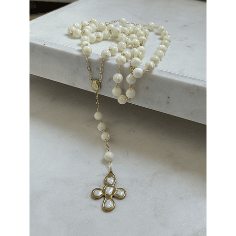 Rosario XL de nacar para novia